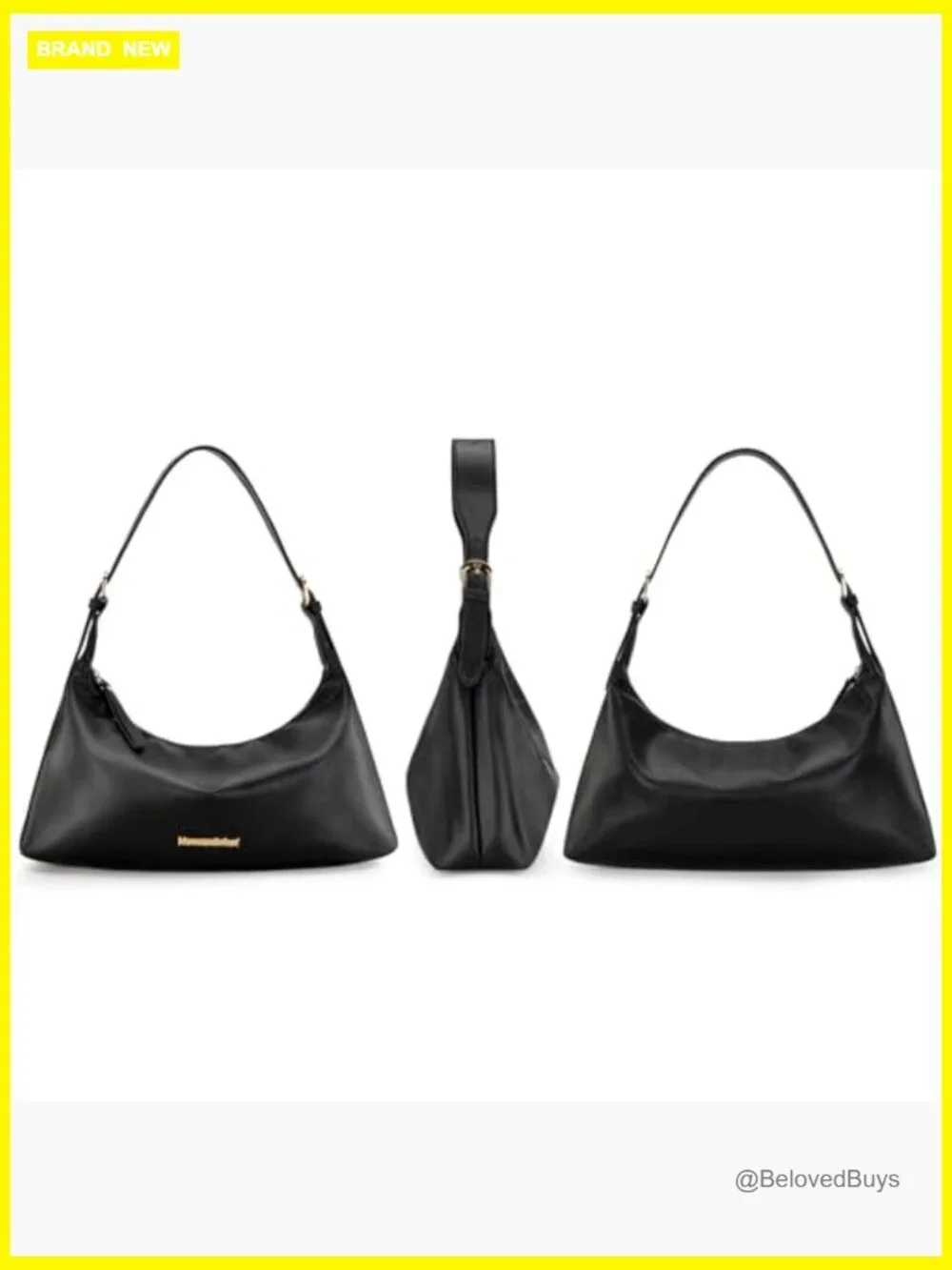 Medium Crescent Hobo Bag Shoulder Purse with Adjustable Strap